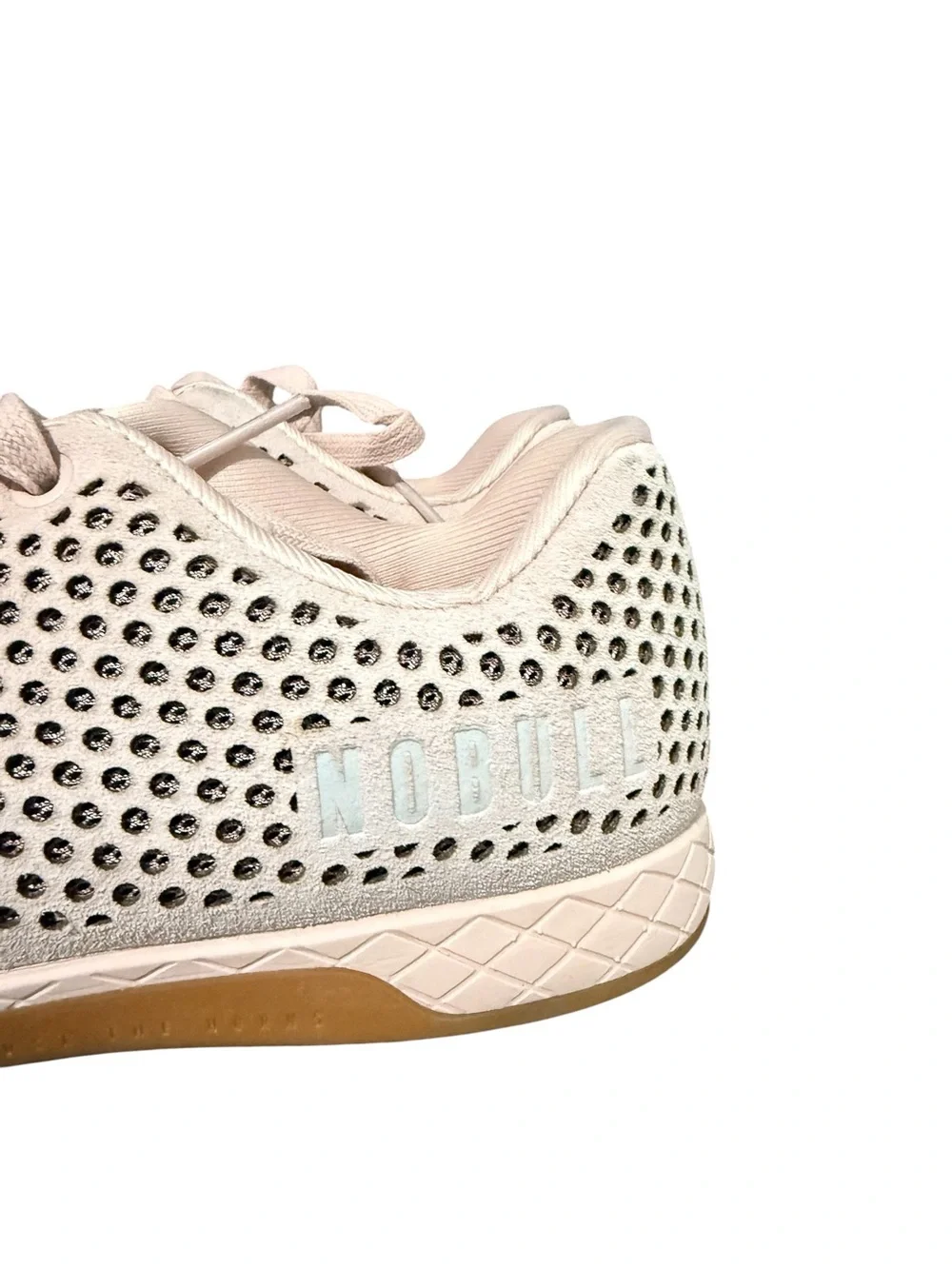 NOBULL Blush Pink Perforated Suede Trainers Women’s Size 8.5 Crossfit Hyrox